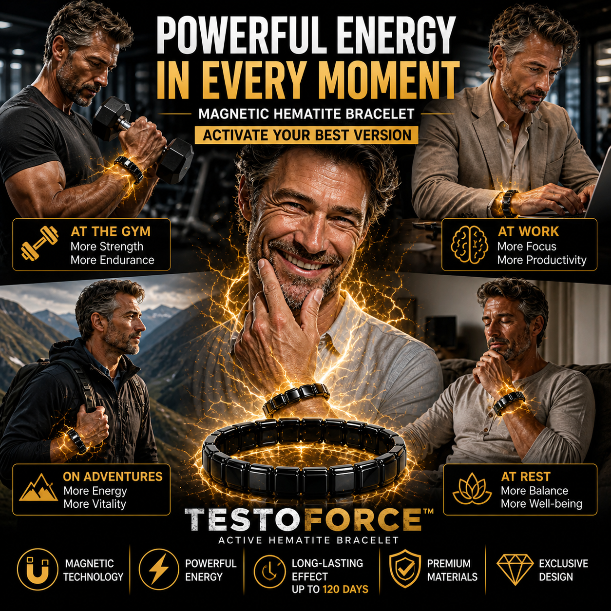 TestoForce™ Bracelet – Activate Your Natural Masculine Energy