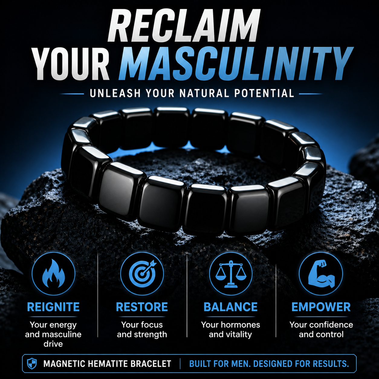 TestoForce™ Bracelet – Activate Your Natural Masculine Energy