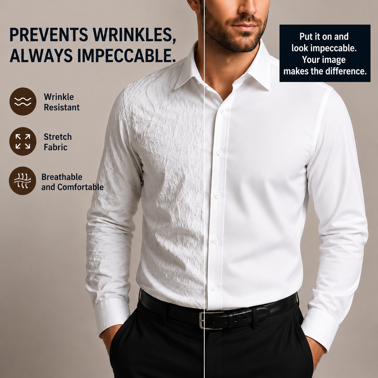 SharpFlex | Comfortable Wrinkle-Free Business Shirt