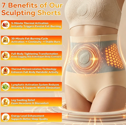 4-in-1 Fat Burning Shaping Shorts with Moringa and Berberine